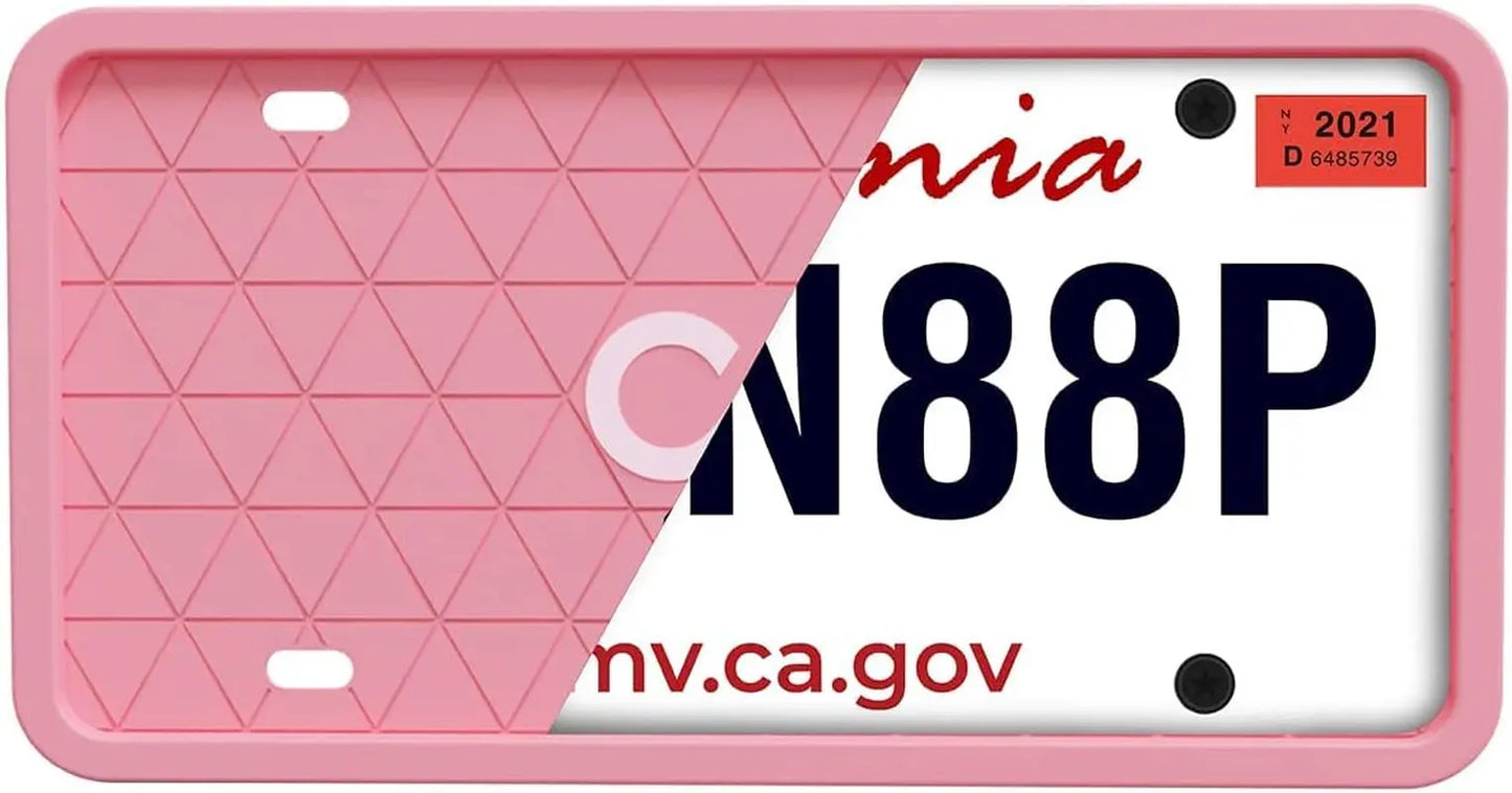 CG Automotive Silicone License Plate & Frames Pink, 2 Pack a Car - Premium  from Rapidvehicles - Just $24.99! Shop now at Rapidvehicles