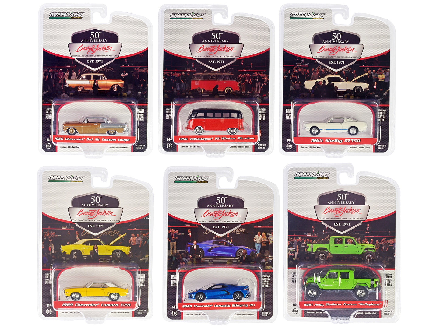 Barrett Jackson "Scottsdale Edition" Set of 6 Cars Series 12 1/64 - Premium 1/64 Scale Sets from Greenlight - Just $80.99! Shop now at Rapidvehicles