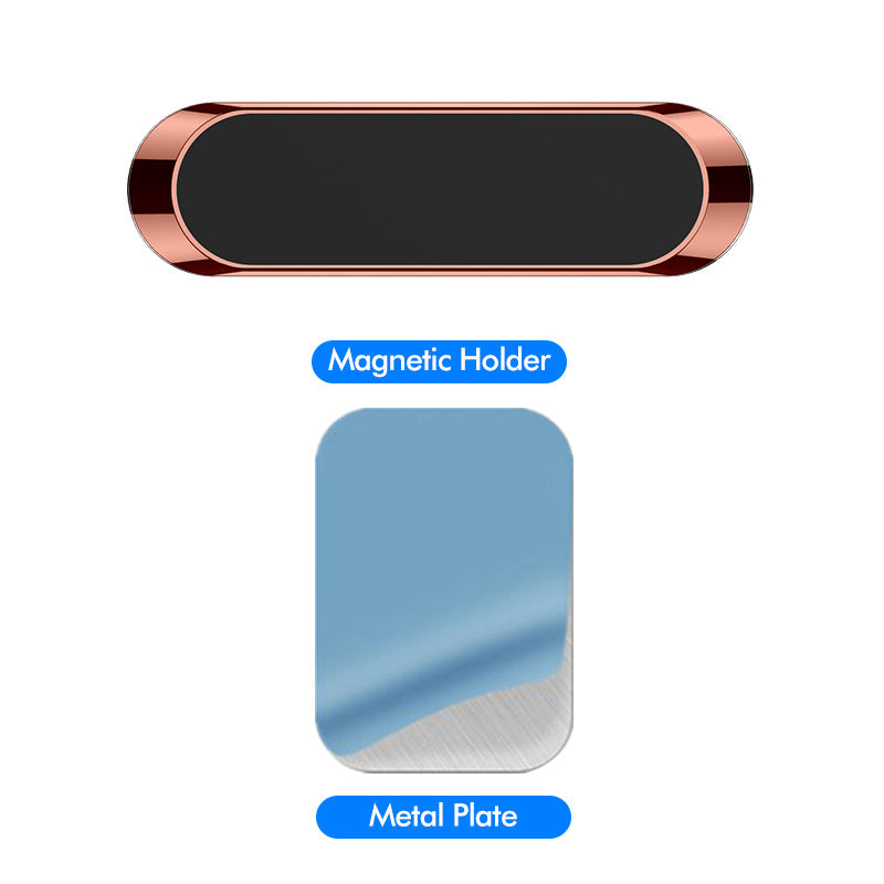 Color: Rose Gold - F6 Strip Plate Magnetic Car Phone Holder Stand - Premium Interior Parts from Rapidvehicles - Just $14.99! Shop now at Rapidvehicles