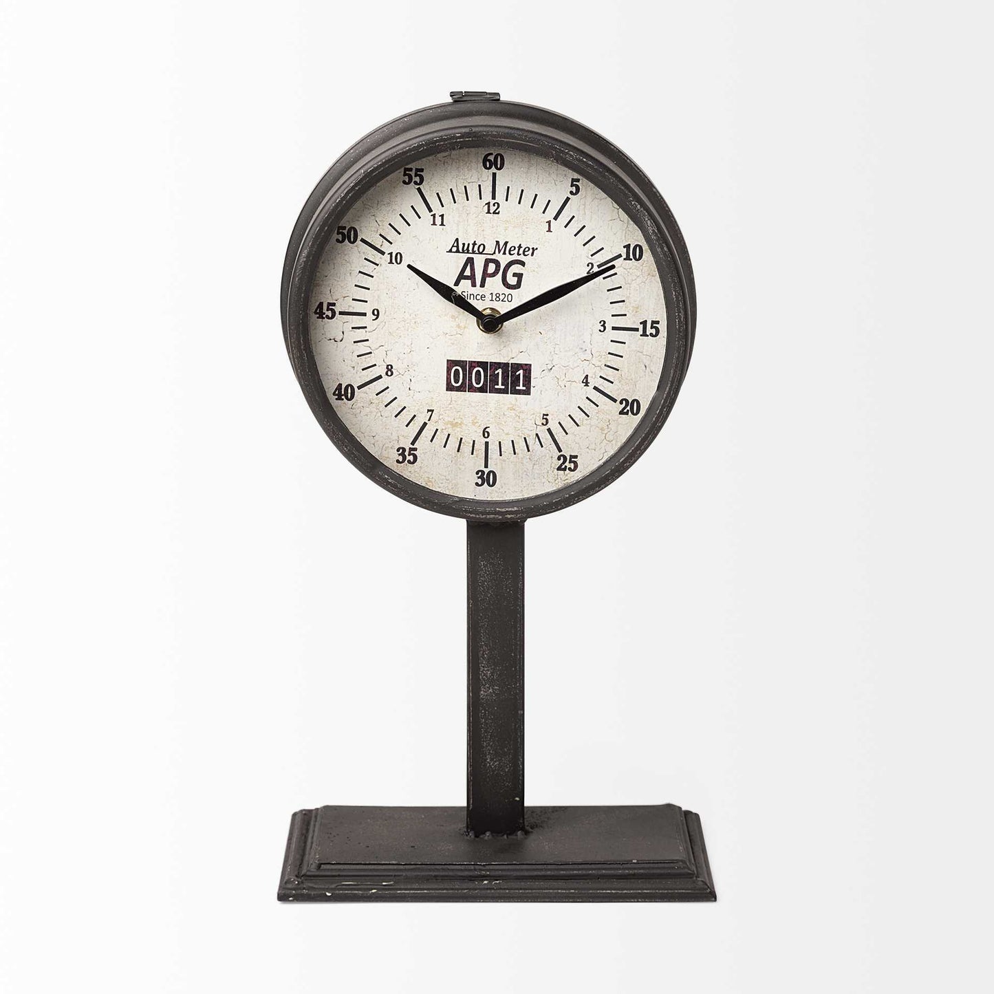 Rectangular Table Clock With Automobile Speedometer Style - Premium Sculptures from homeroots home decor - Just $51.03! Shop now at Rapidvehicles