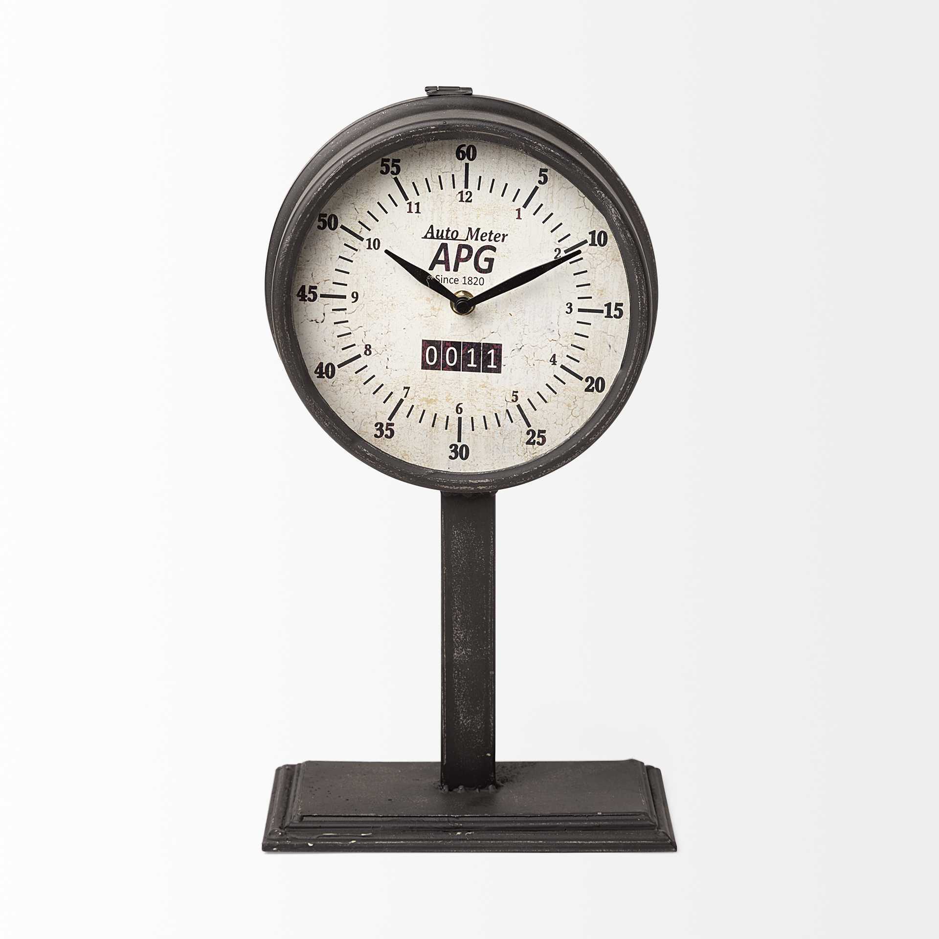 Rectangular Table Clock With Automobile Speedometer Style - Premium Sculptures from homeroots home decor - Just $41.99! Shop now at Rapidvehicles