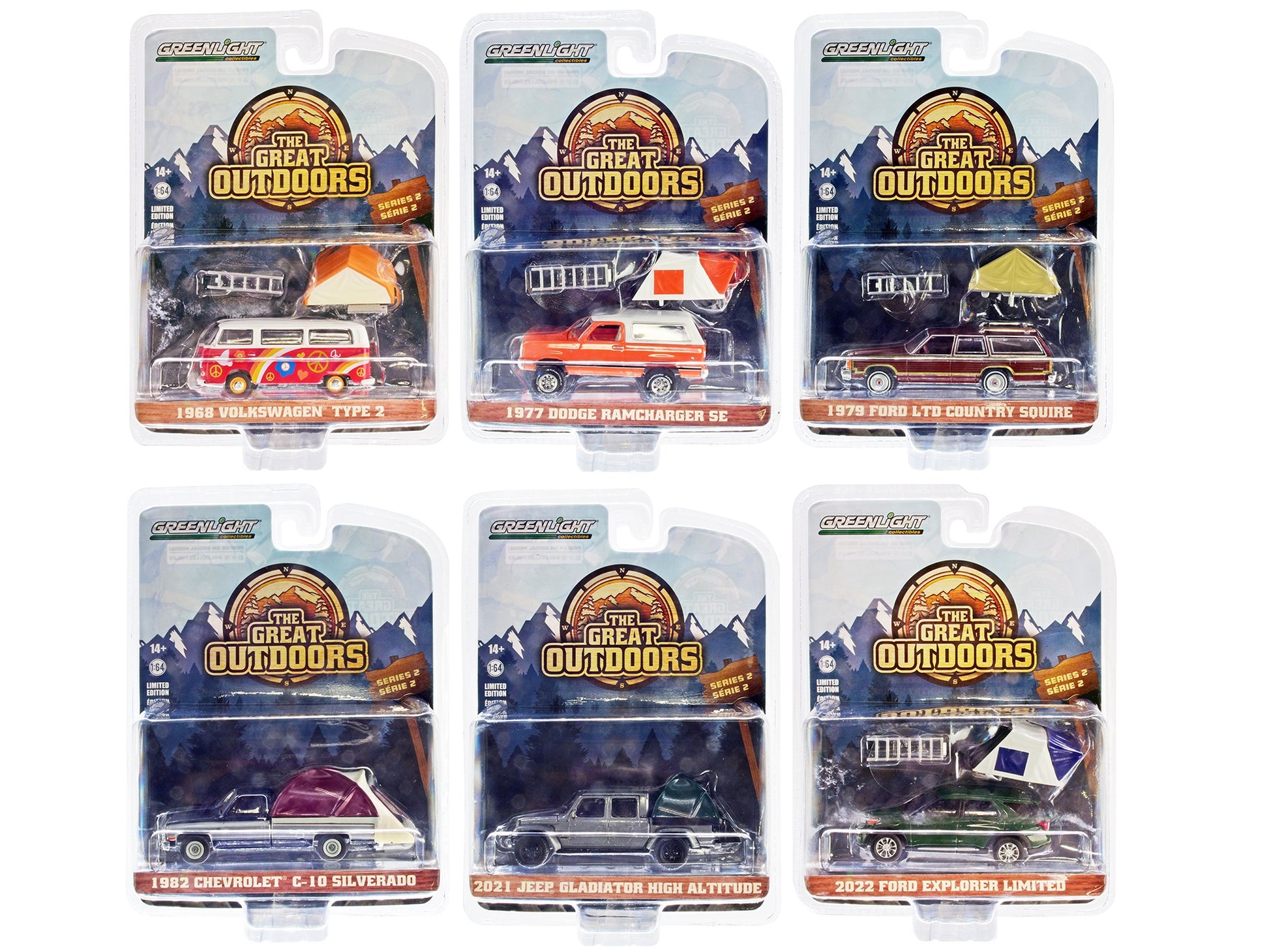 "The Great Outdoors" Set of 6 pieces Series 2 1/64 Diecast Model - Premium 1/64 Scale Sets from Greenlight - Just $80.99! Shop now at Rapidvehicles