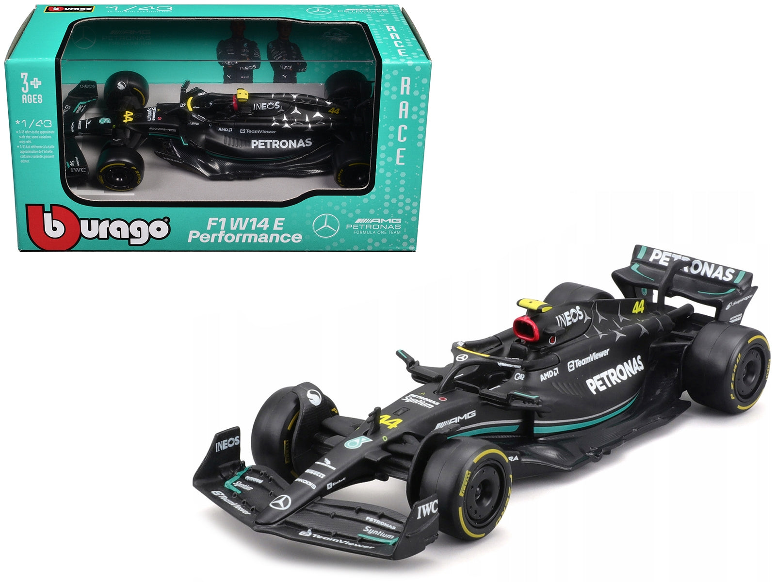 Mercedes-AMG F1 W14 E Performance #44 Lewis Hamilton "Petronas" "Formula One F1 World Championship" (2023) 1/43 Diecast Model Car by Bburago - Premium Mercedes Models from Bburago - Just $29.11! Shop now at Rapidvehicles