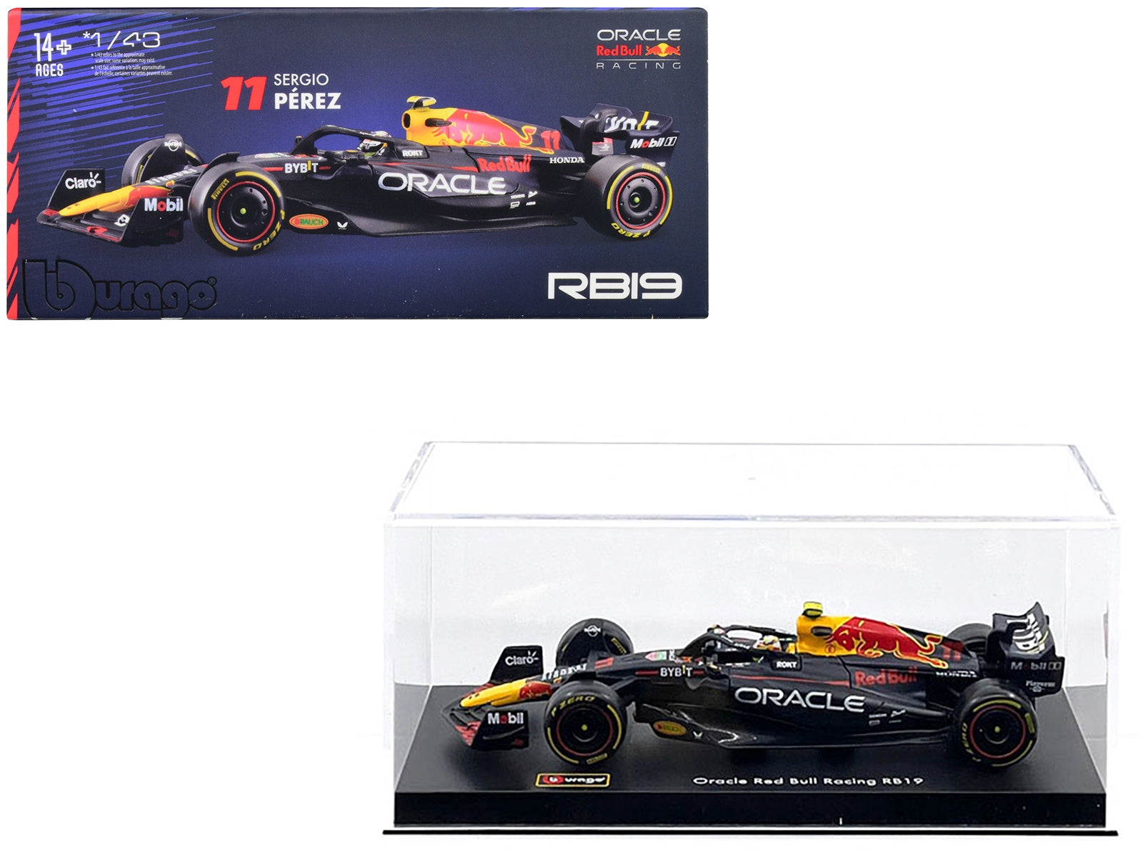 Red Bull Racing RB19 #11 Sergio Perez "Oracle" Formula One F1 World Championship (2023) with Driver Figure and Display Case "Race" Series 1/43 Diecast Model Car by Bburago - Premium Formula 1 Models from Bburago - Just $37.89! Shop now at Rapidvehicles