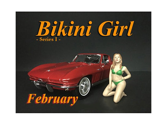 February Bikini Calendar Girl Figurine for 1/18 Scale Models by - Premium Figures from American Diorama - Just $29.69! Shop now at Rapidvehicles