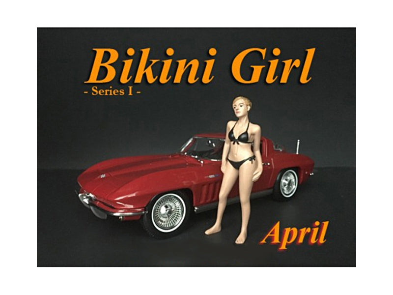 April Bikini Calendar Girl Figurine for 1/18 Scale Models by American Diorama - Premium Figures from American Diorama - Just $24.99! Shop now at Rapidvehicles