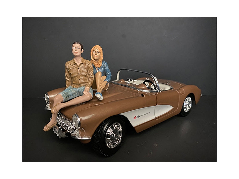 Seated Couple Release III, 2 piece Figurine Set for 1/18 Scale Models by American Diorama - Premium Figures from American Diorama - Just $40.99! Shop now at Rapidvehicles