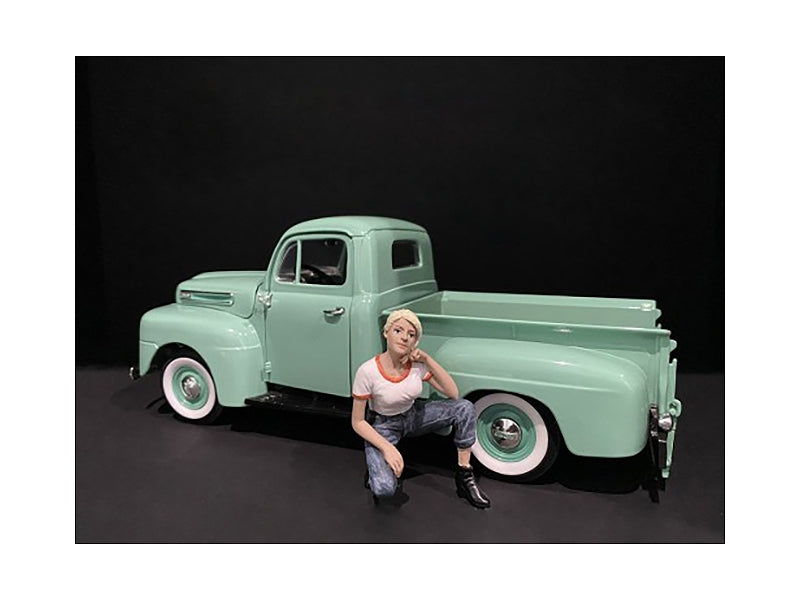 Car Girl in Tee Michelle Figurine for 1/18 Scale Models by - Premium Figures from American Diorama - Just $26.59! Shop now at Rapidvehicles