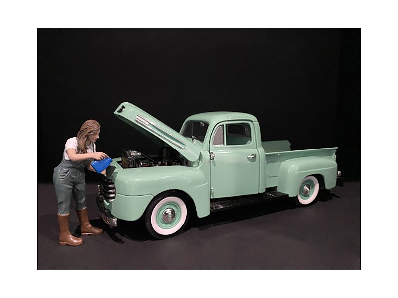 Car Girl in Tee Kylie Figurine for 1/18 Scale Models by American - Premium Figures from American Diorama - Just $32.99! Shop now at Rapidvehicles