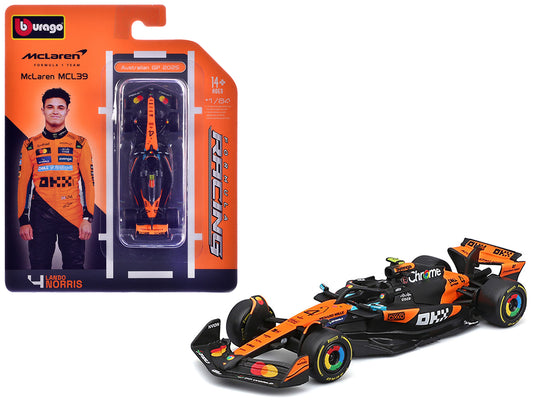 McLaren MCL39 #4 Lando Norris "OKX" Winner Formula One F1 "Australian GP" (2025) "Race" Series 1/43 Diecast Model Car by Bburago - Use code SHOPAPP15 to get 15 percent off