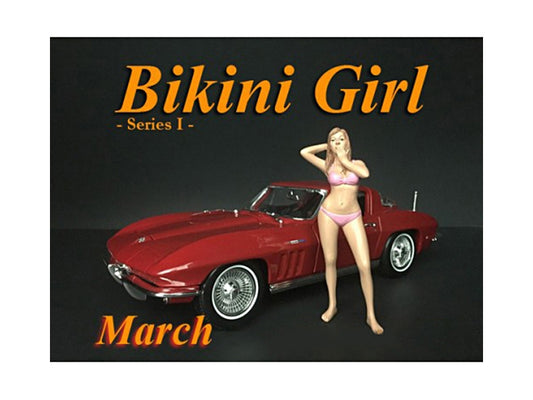 March Bikini Calendar Girl Figure for 1/24 Scale Models by - Premium Figures from American Diorama - Just $28.99! Shop now at Rapidvehicles