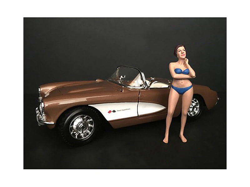 December Bikini Calendar Girl Figurine for 1/24 Scale Models by American Diorama free shipping USA