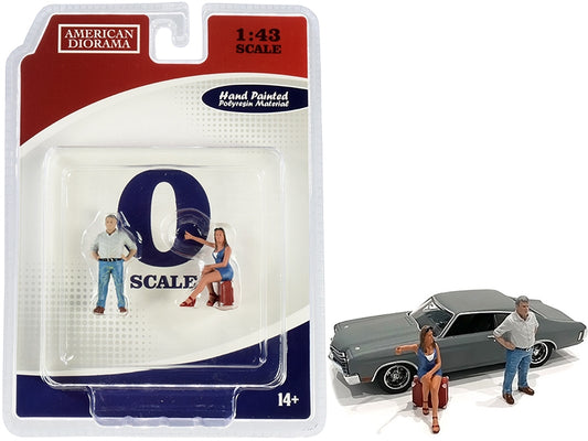 70s Style Two Figurines Set III for 1/43 Scale Models by American - Premium Figures from American Diorama - Just $35.99! Shop now at Rapidvehicles