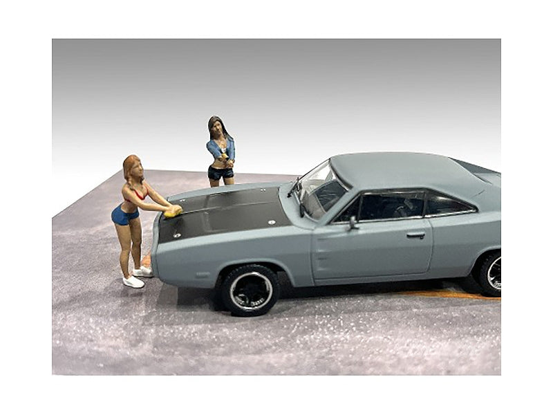 "Car Wash Girls" Set 2 Jessica and Jennifer 2 Piece Figure Set - Premium Figures from American Diorama - Just $41.99! Shop now at Rapidvehicles