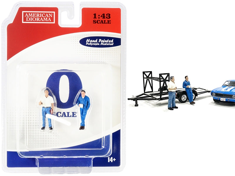 Tim and Larry Mechanics Set of 2 Figurines for 1/43 Scale Models - Premium Figures from American Diorama - Just $35.99! Shop now at Rapidvehicles