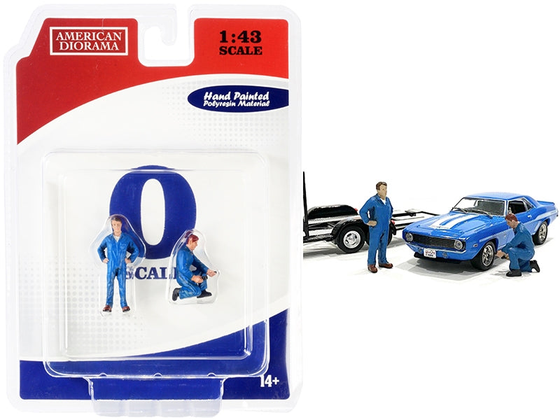 John and Tony Mechanics Set of 2 Figurines for 1/43 Scale Models - Premium Figures from American Diorama - Just $35.99! Shop now at Rapidvehicles