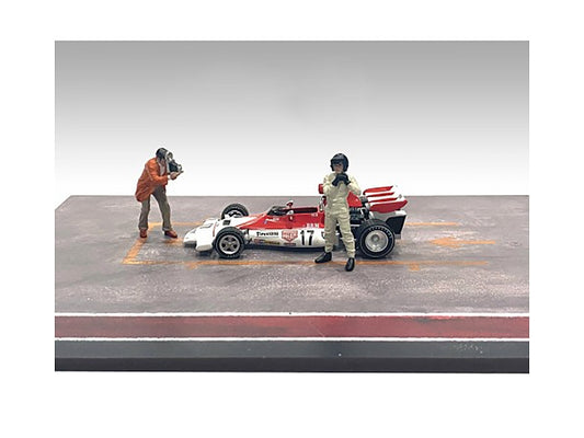 "Race Day" Two Diecast Figures Set 2 for 1/43 Scale Models by