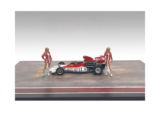 "Race Day" Two Diecast Figures Set 6 for 1/43 Scale Models by American Diorama free shipping USA