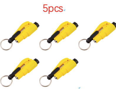 Color: Yellow 5pcs - 3 in 1 Emergency Mini Hammer Safety Auto Car - Premium Other Maintenance Products from Rapidvehicles - Just $15.99! Shop now at Rapidvehicles