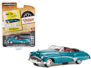 1949 Buick Roadmaster Blue Metallic with Red Interior "Jewel Box Just For You!" "Vintage Ad Cars" Series 8 1/64 Diecast Model Car by Greenlight - Premium Buick Models from Greenlight - Just $22.99! Shop now at Rapidvehicles