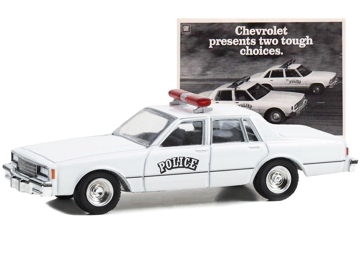 1980 Chevrolet Impala 9C1 Police White "Chevrolet Presents Two - Premium Police Models from Greenlight - Just $26.09! Shop now at Rapidvehicles