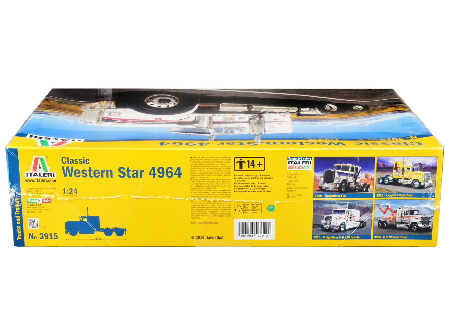 Skill 3 Model Kit Western Star Classic 4964 Truck Tractor 1/24 - Premium Western Star from Italeri - Just $129.59! Shop now at Rapidvehicles