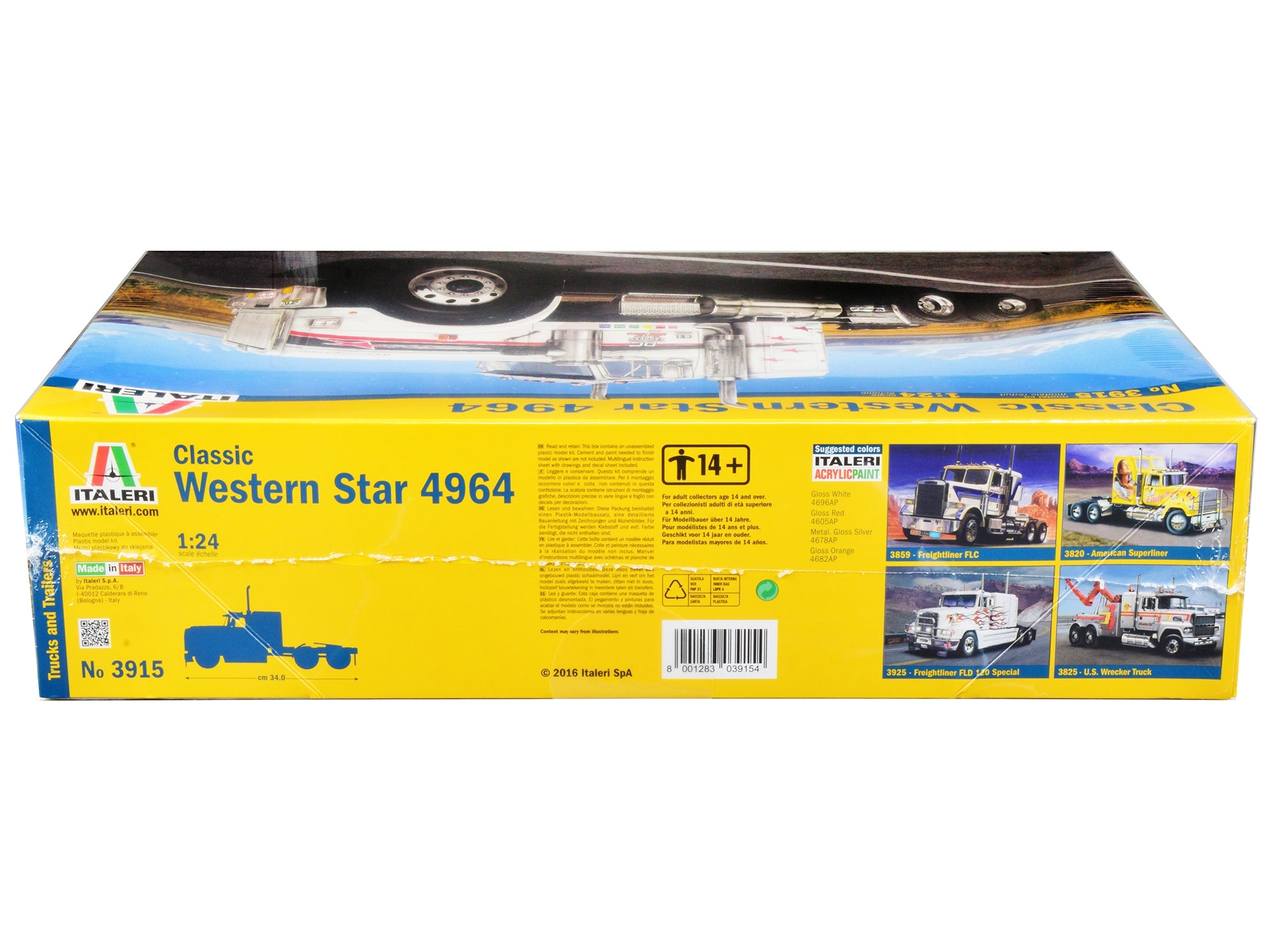 Skill 3 Model Kit Western Star Classic 4964 Truck Tractor 1/24 Scale Model by Italeri - Premium Western Star from Italeri - Just $119.83! Shop now at Rapidvehicles