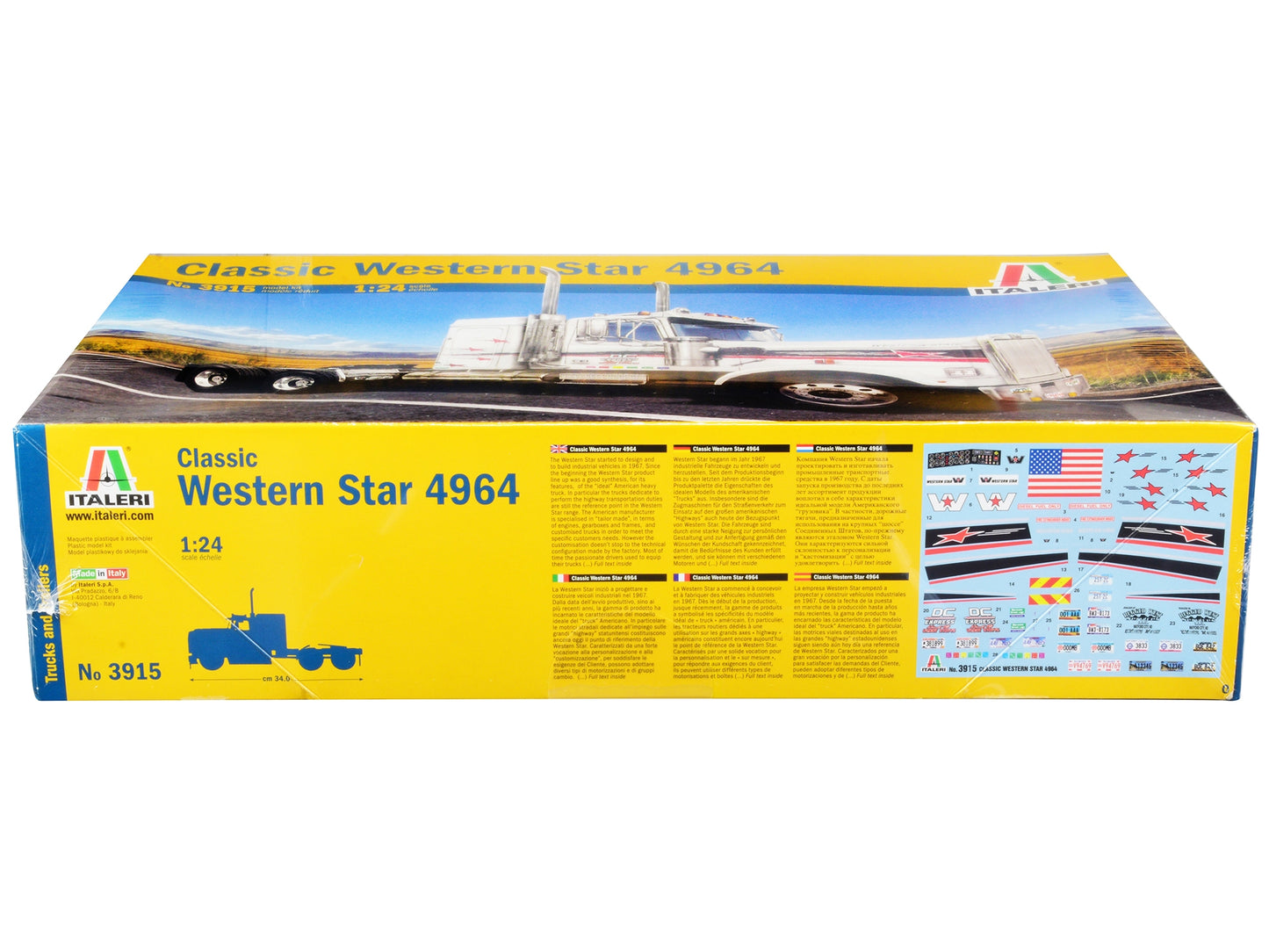 Skill 3 Model Kit Western Star Classic 4964 Truck Tractor 1/24 - Premium Western Star from Italeri - Just $129.59! Shop now at Rapidvehicles