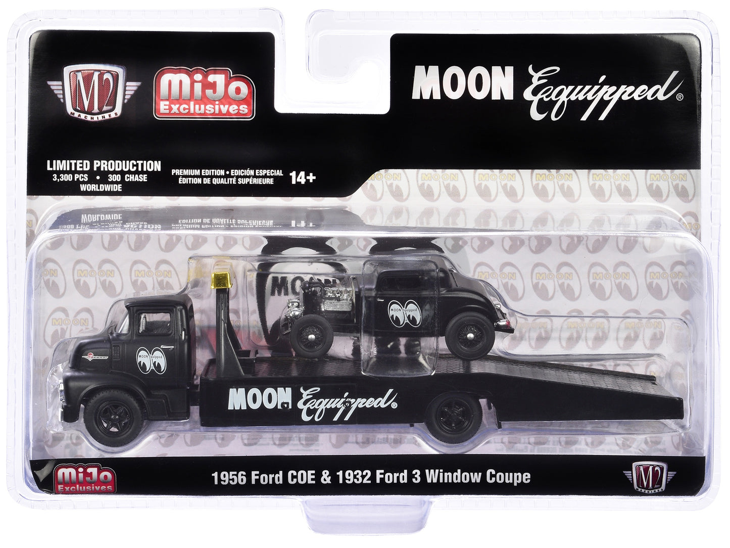 1956 Ford COE Ramp Truck Matt Black and 1932 Ford 3 Window Coupe - Premium Ford Models from M2 - Just $55.79! Shop now at Rapidvehicles