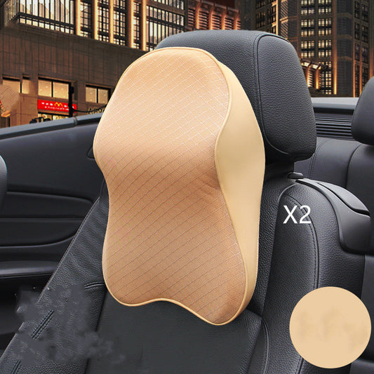 Color: Beige, Size: S-2PC, Quantity:  - Car headrest lumbar - Premium Interior Parts from Rapidvehicles - Just $42.29! Shop now at Rapidvehicles