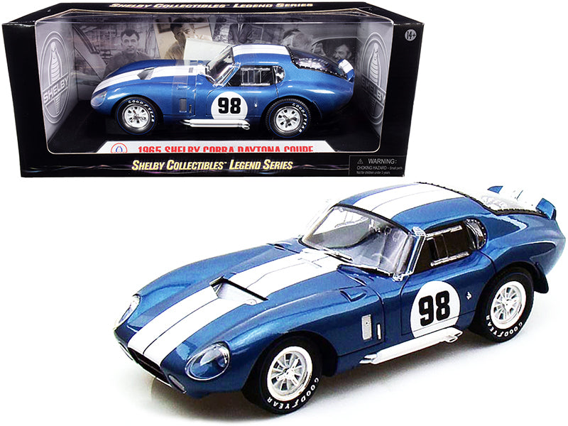 1965 Shelby Cobra Daytona Coupe #98 Blue 1/18 Diecast Model CarFREE SHIPPING IN US - Premium  from Rapidvehicles - Just $116.09! Shop now at Rapidvehicles