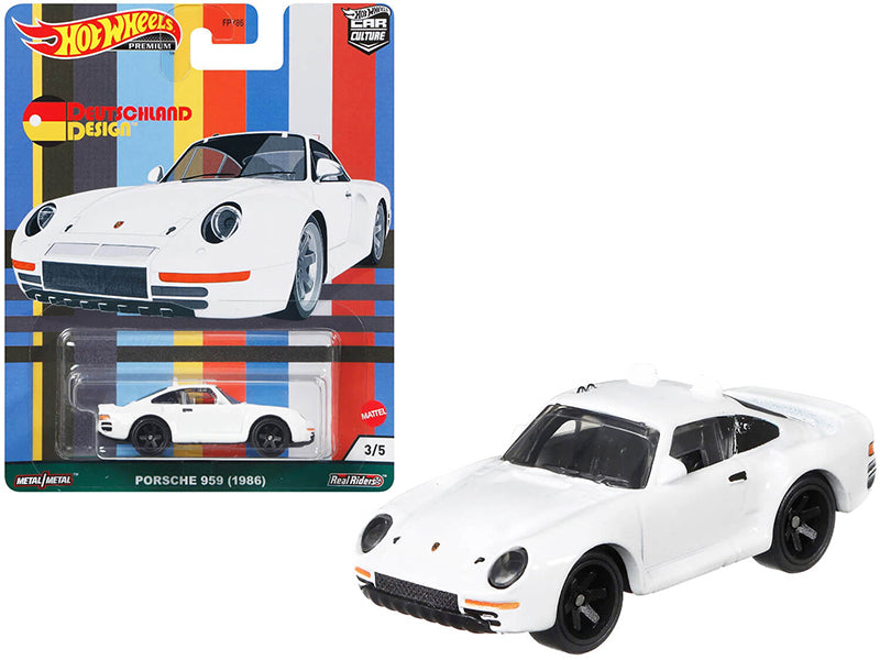 1986 Porsche 959 White "Deutschland Design" Series Diecast Model - Premium  from Rapidvehicles - Just $26.99! Shop now at Rapidvehicles