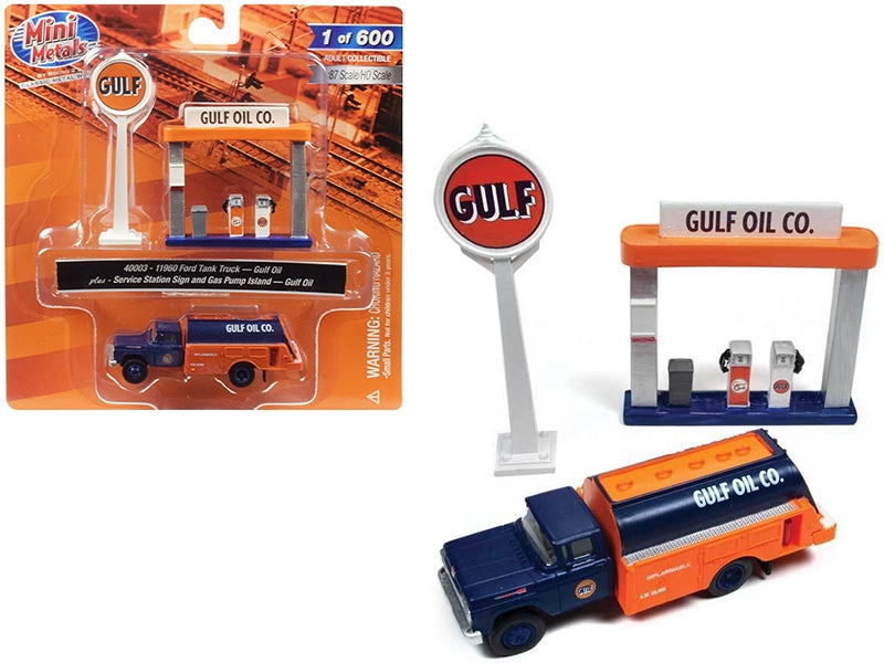 1960 Ford Tank Truck with Service Gas Station "Gulf Oil" 1/87 - Premium Gulf Models from Classic Metal Works - Just $57.59! Shop now at Rapidvehicles