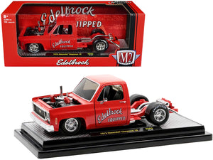 1973 Chevrolet Cheyenne Super 10 Square Body Bedless Truck Bright Red with Graphics "Edelbrock" Limited Edition to 3550 pieces Worldwide 1/24 Diecast Model Car by M2 Machines - Premium Chevrolet Models from M2 - Just $66.19! Shop now at Rapidvehicles