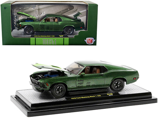 1970 Ford Mustang Mach 1 428 Green Metallic with Light Green Hood