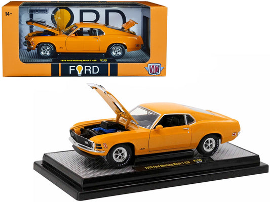 1970 Ford Mustang Mach 1 428 Grabber Orange with Black Stripes - Premium Mustang Models from M2 - Just $67.49! Shop now at Rapidvehicles