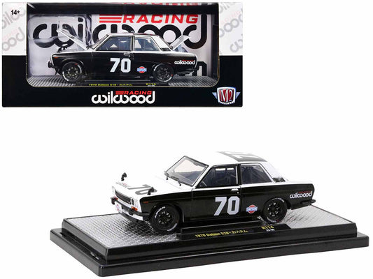 1970 Datsun 510 #70 Black and White "Wilwood Racing" Limited Edition to 6000 pieces Worldwide 1/24 Diecast Model Car by M2 Machines free shipping USA