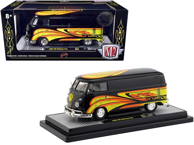 1960 Volkswagen Delivery Van Black Pearl "Kelly Crazy Painter"" - Premium Volkswagen Models from M2 - Just $53.99! Shop now at Rapidvehicles