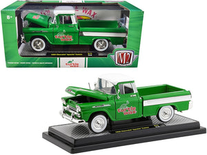 1958 Chevrolet Apache Cameo Pickup Truck Green with White Top and White Stripes "Turtle Wax" Limited Edition to 6880 pieces Worldwide 1/24 Diecast Model Car by M2 Machines - Premium Pickup Trucks Models from M2 - Just $50.99! Shop now at Rapidvehicles