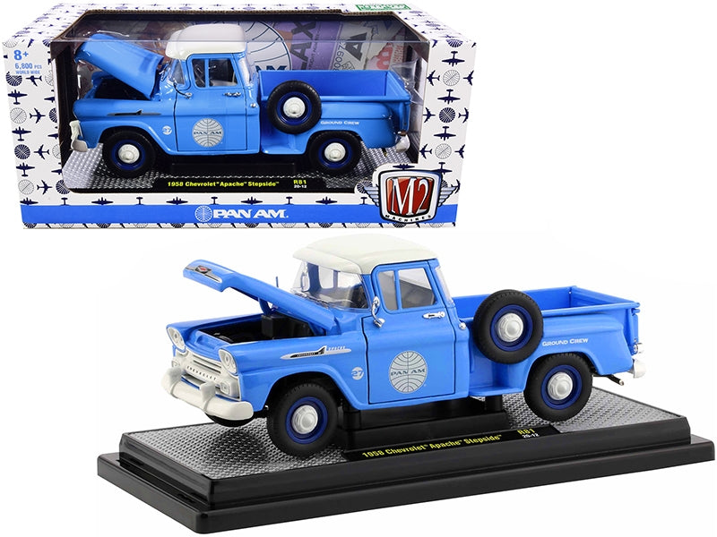 1958 Chevrolet Apache Stepside Pickup Truck "Pan Am" Ground Crew - Premium Pickup Trucks Models from M2 - Just $59.39! Shop now at Rapidvehicles