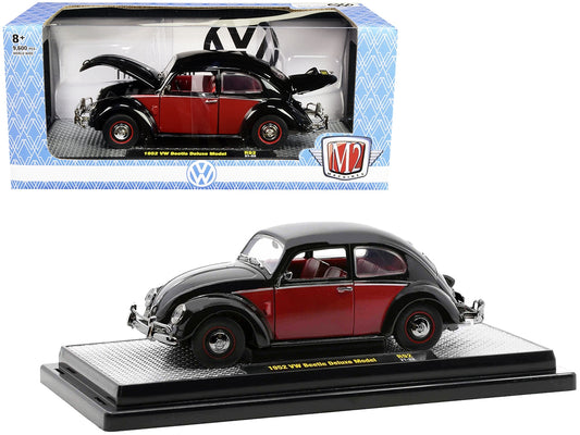 1952 Volkswagen Beetle Deluxe Black and Red with Red Interior - Premium Volkswagen Models from M2 - Just $58.49! Shop now at Rapidvehicles