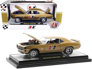 1969 Chevrolet Camaro SS/RS Gold Metallic with Black Stripes "Hurst" Limited Edition to 9600 pieces Worldwide 1/24 Diecast Model Car by M2 Machines - Premium Chevrolet Models from M2 - Just $61.99! Shop now at Rapidvehicles