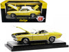 1971 Dodge Challenger R/T 383 Banana Yellow with White Stripes and Vinyl White Top Limited Edition to 6550 pieces Worldwide 1/24 Diecast Model Car by M2 Machines - Premium Dodge Models from M2 - Just $57.99! Shop now at Rapidvehicles