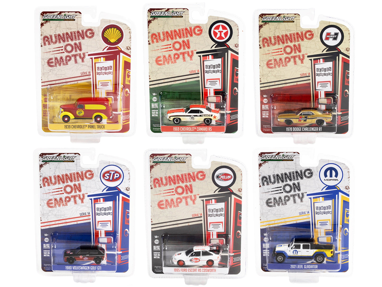 "Running on Empty" 6 piece Set Series 14 1/64 Diecast Model Cars - Premium 1/64 Scale Sets from Greenlight - Just $70.19! Shop now at Rapidvehicles