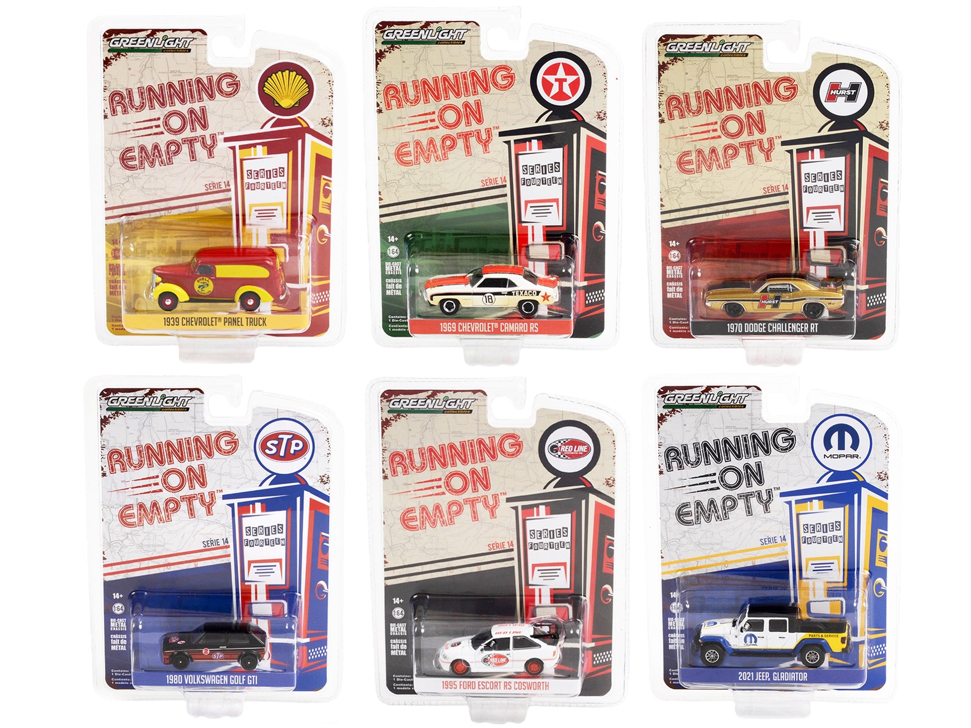 "Running on Empty" 6 piece Set Series 14 1/64 Diecast Model Cars - Premium 1/64 Scale Sets from Greenlight - Just $70.19! Shop now at Rapidvehicles