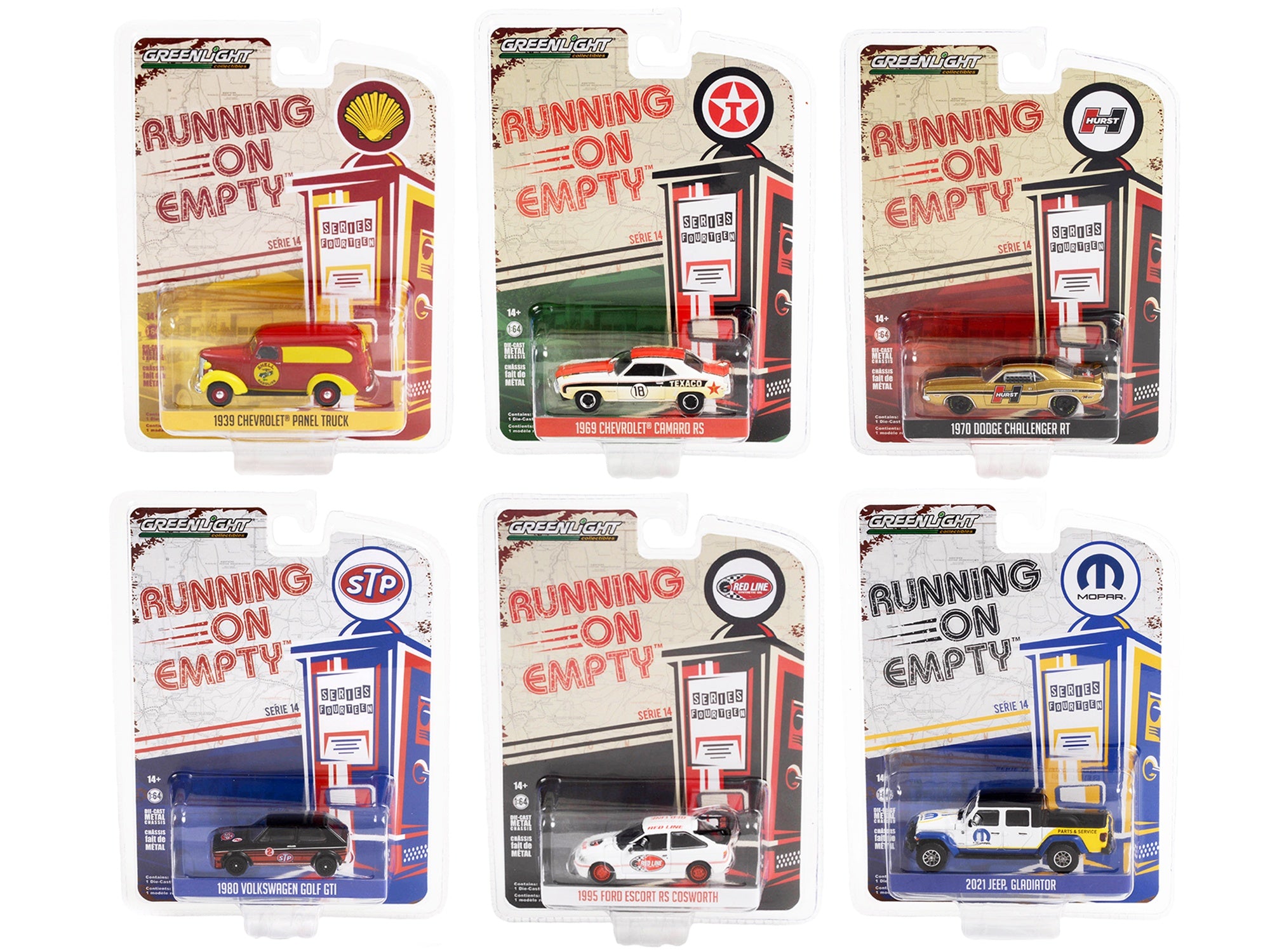 "Running on Empty" 6 piece Set Series 14 1/64 Diecast Model Cars by Greenlight - Premium 1/64 Scale Sets from Greenlight - Just $64.45! Shop now at Rapidvehicles