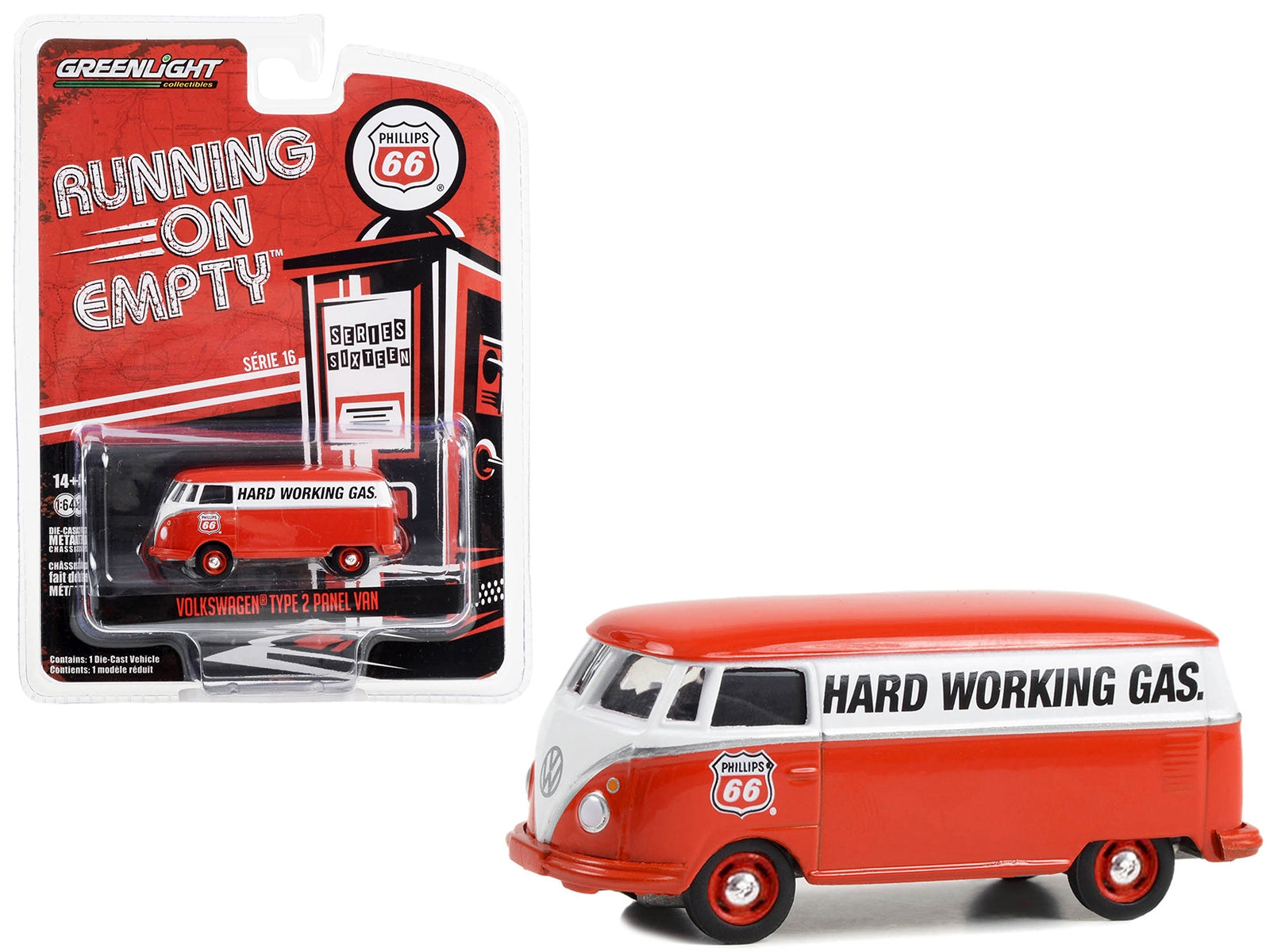 Volkswagen Type 2 Panel Van Red and White "Phillips 66 Service" - Premium Volkswagen Models from Greenlight - Just $28.99! Shop now at Rapidvehicles