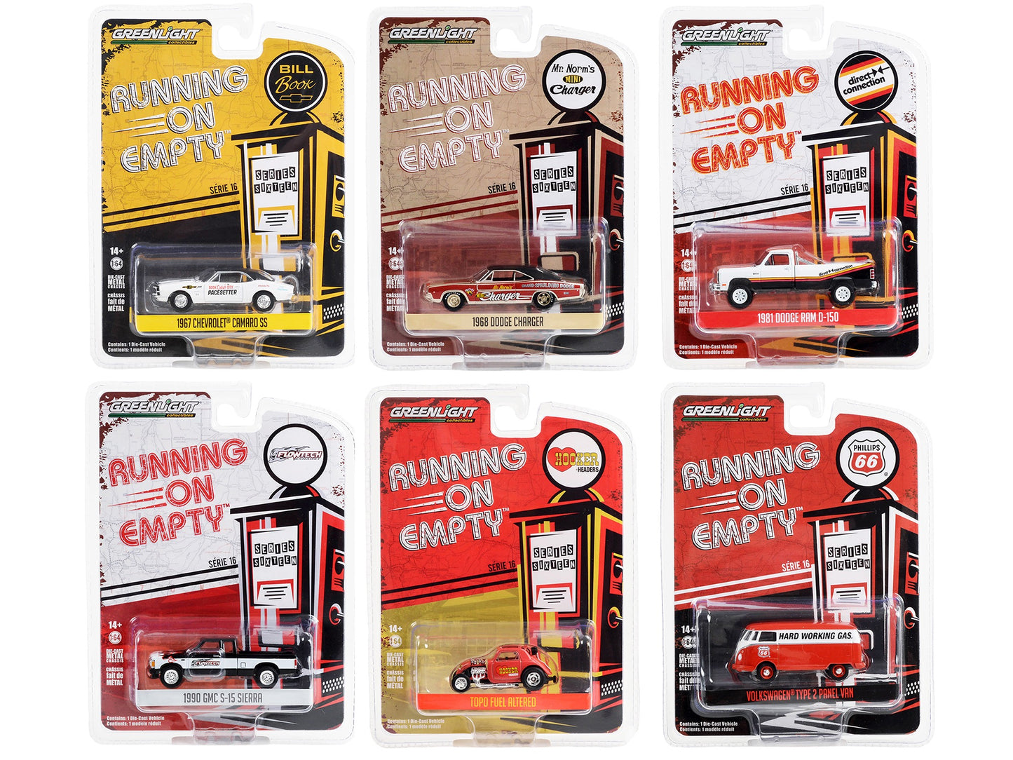 "Running on Empty" 6 piece Set Series 16 1/64 Diecast Model Cars - Premium 1/64 Scale Sets from Greenlight - Just $80.99! Shop now at Rapidvehicles