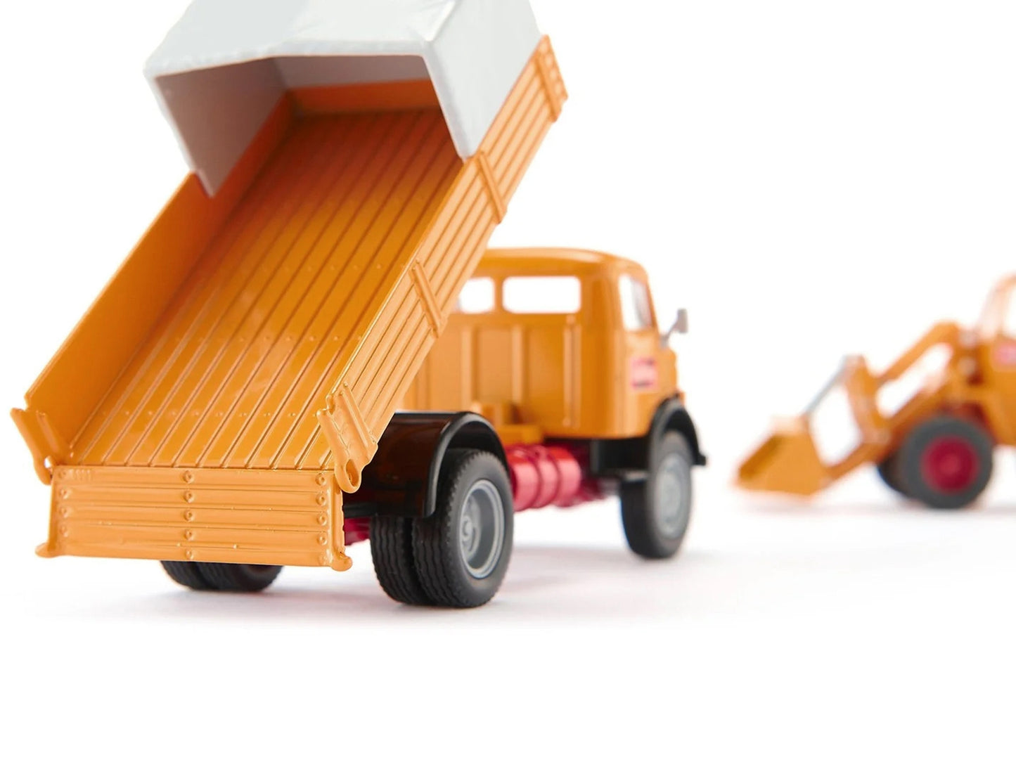 Mercedes-Benz 710 Truck Yellow and Kramer 411 Wheel Loader Yellow - Premium Mercedes Models from SIKU - Just $104.99! Shop now at Rapidvehicles