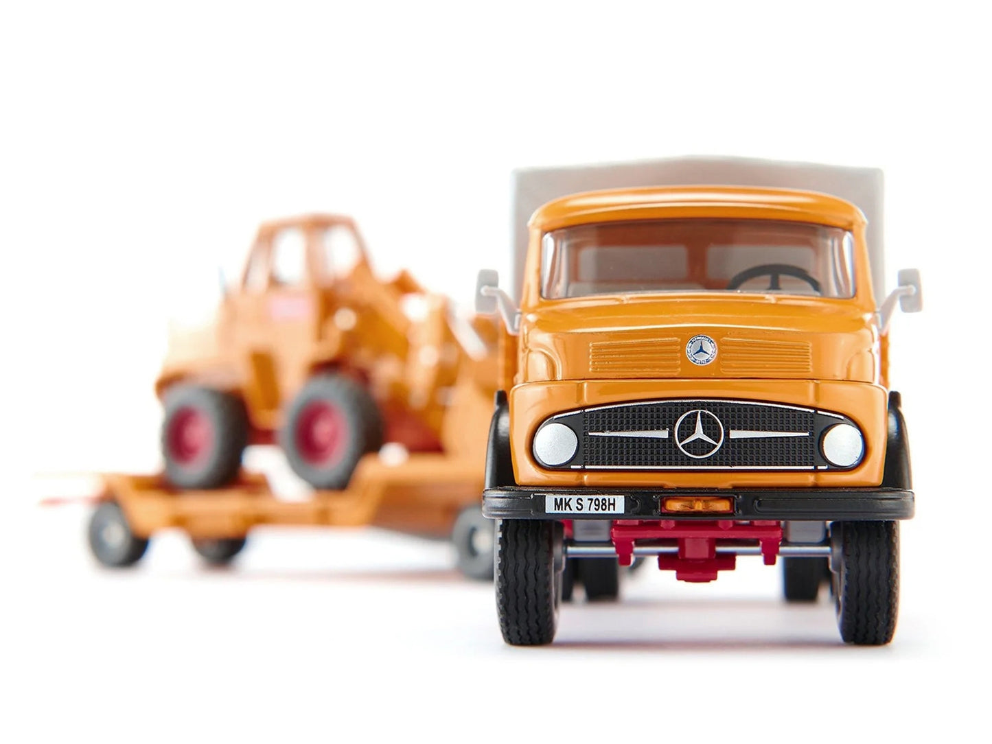 Mercedes-Benz 710 Truck Yellow and Kramer 411 Wheel Loader Yellow - Premium Mercedes Models from SIKU - Just $104.99! Shop now at Rapidvehicles